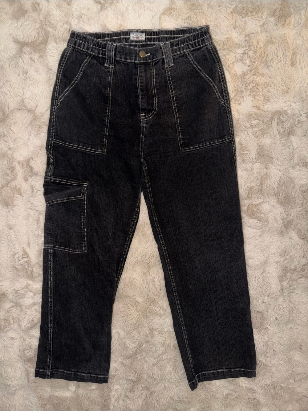 U.S. Polo Assn. Black Relaxed Cargo Jeans